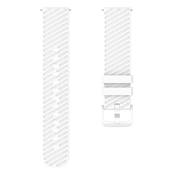 22 mm universal silikonrem med teksturmønster - Hvit White