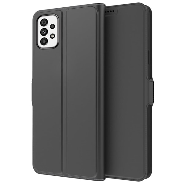 Glat og tyndt premium Samsung Galaxy A73 læderetui - Sort Black
