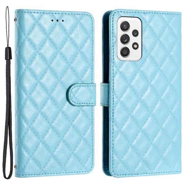 Funktionelt Samsung Galaxy A33 5G rombe etui med pung Blue
