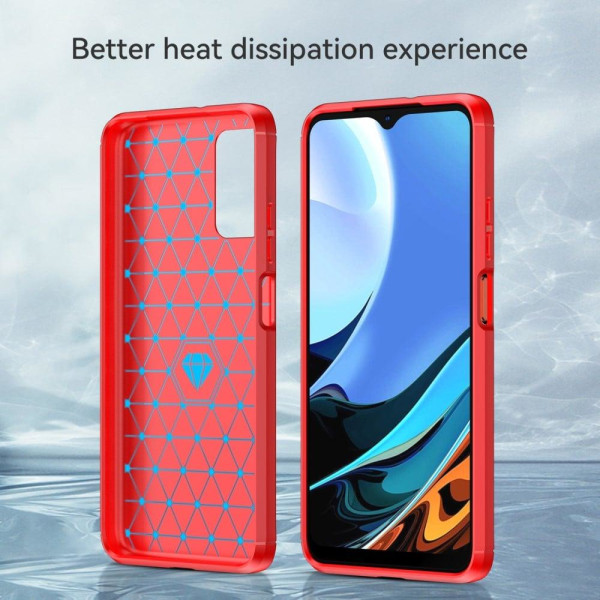 Carbon Flex Etui Xiaomi Redmi 9T / Poco M3 / Note 9 - Rød Red