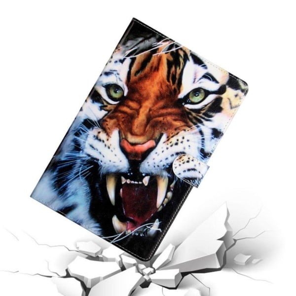 iPad Mini (2019) mønster læder flip etui - tiger Multicolor