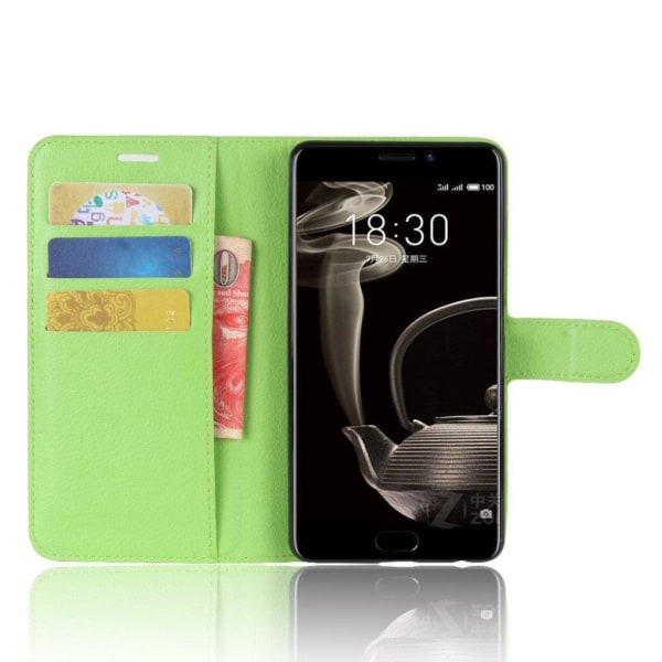 Meizu Pro 7 Plus litsitekstuurinen nahkakotelo - Vihreä Green
