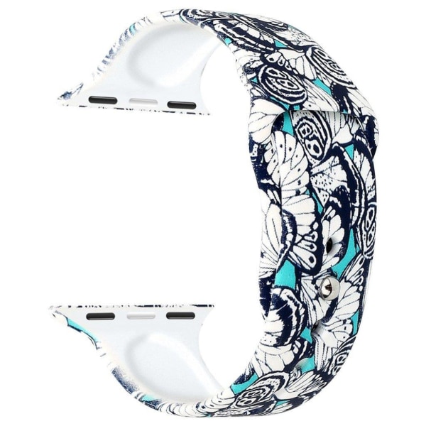 Apple Watch serie 4 40 mm mønstret urrem - Stil E Multicolor