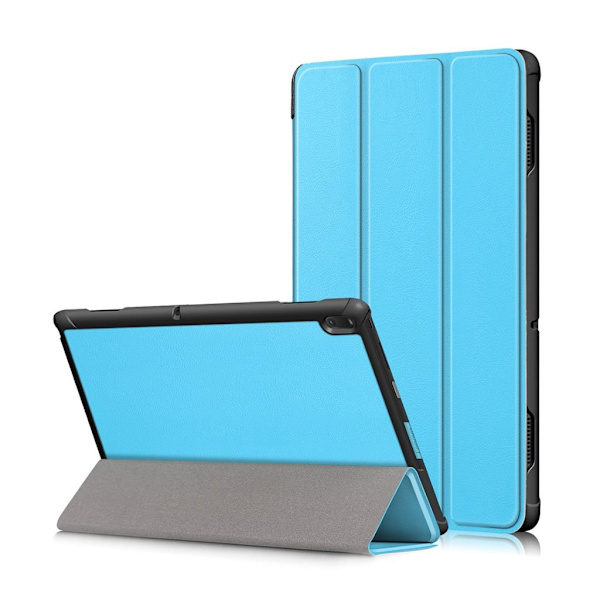 Lenovo Tab E10 Støtsikkert Skinnetui Med Deksel - Lys Blå Blue