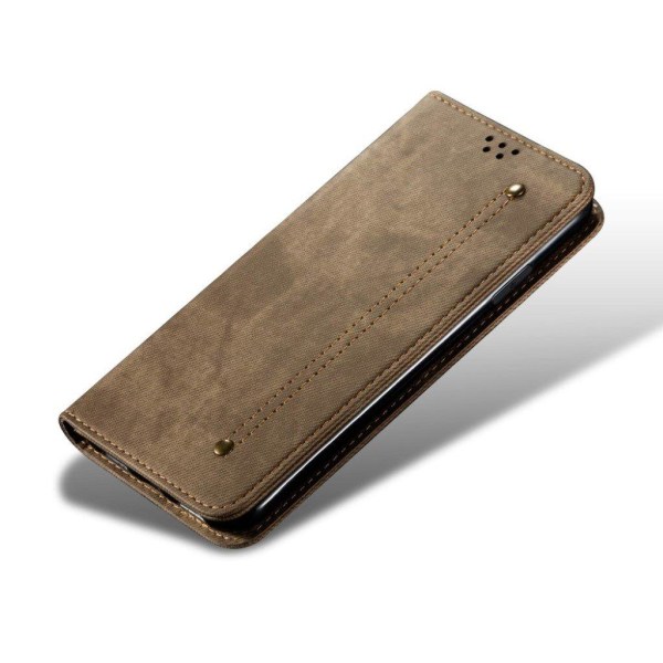 Jeans Xiaomi Redmi Note 10 Pro Flip Etui - Khaki Brown