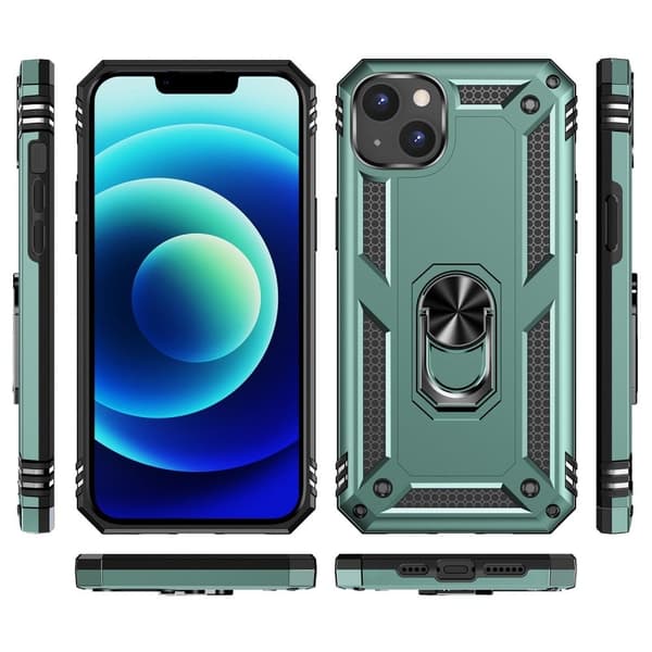 Bofink Combat iPhone 14 Etui - Svartgrønn Green