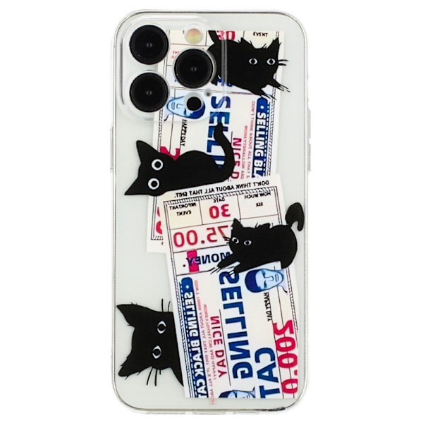 Deco iPhone 14 Pro Max cover - Sort Kat Black