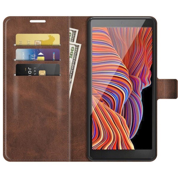 Lompakko Nahkakotelo For Samsung Galaxy Xcover 5 - Ruskea Brown