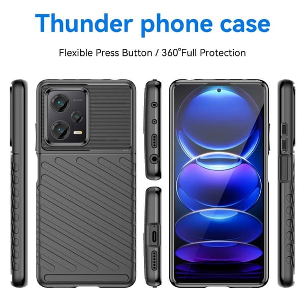 Thunder Xiaomi Redmi Note 12 Pro Plus Etui - Svart Black