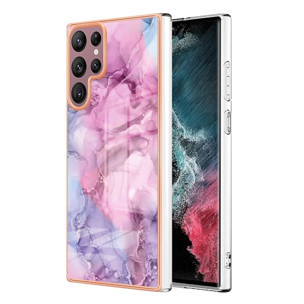 Marmormotiv Samsung Galaxy S23 Ultra skal - Ros Rosa