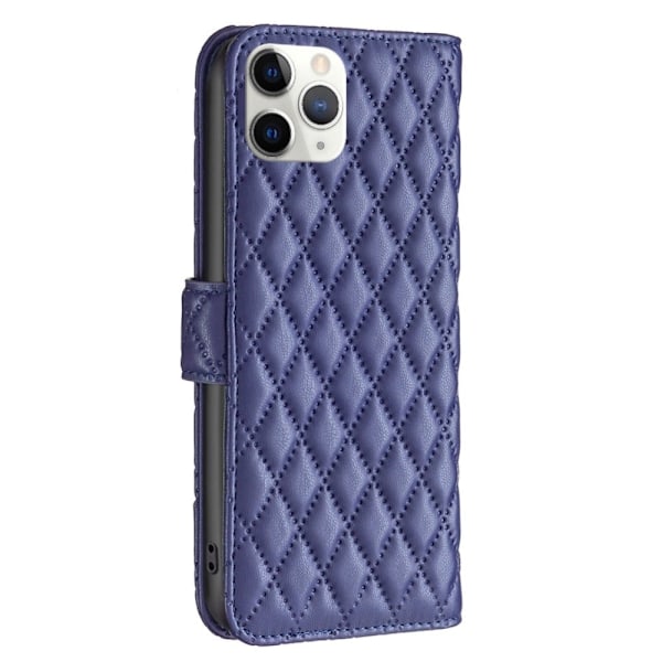 Matt iPhone 11 Pro fodral med rombmönster - Blå Blå