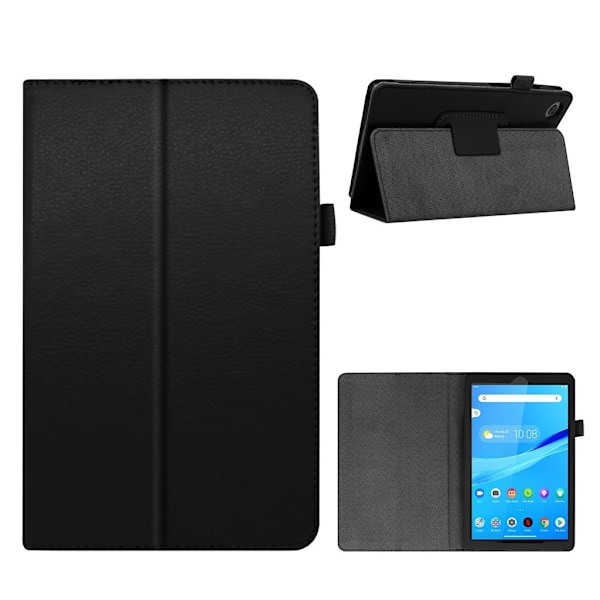 Lenovo Tab M8 flipfodral i litchi-läder - Svart Svart