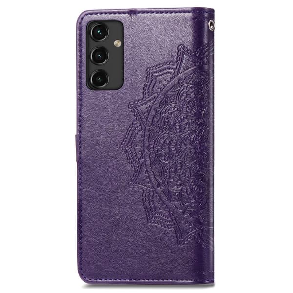 Mandala Samsung Galaxy A14 Flippetui - Lilla Purple