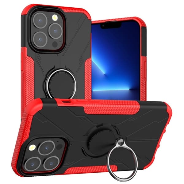 Magneettikannatin iPhone 13 Pro -puhelimelle - Punainen Red