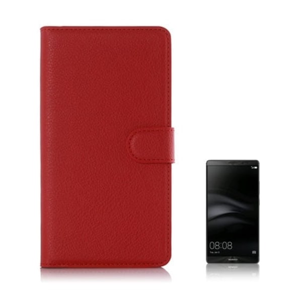 Moen Huawei Mate 8 læder-etui med kortholder - Rød Red