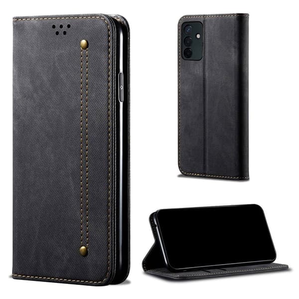 Jeans Samsung Galaxy Quantum 2 / A82 5g Läppäkotelo - Musta Black