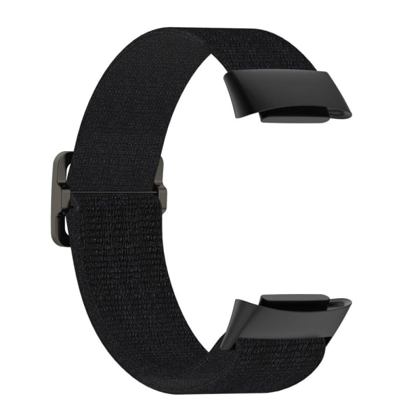 Fitbit Charge 5 klockarmband i elastisk nylon - Svart Svart