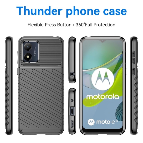 Thunder Motorola Moto E13 Etui - Sort Black