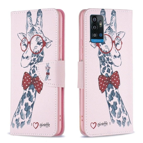 Wonderland ZTE Blade A51 flip etui - Giraf Pink