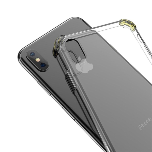 iPhone XS HOCO iskukestävä joustava suojakuori silikooni muovista - Musta Black