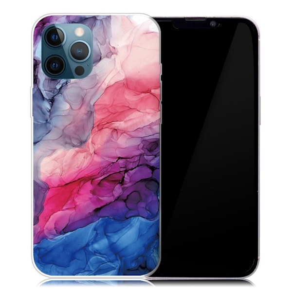 Marmormotiv iPhone 13 Pro Max skal - Vattenhaltigt Livfullt Mönster multifärg