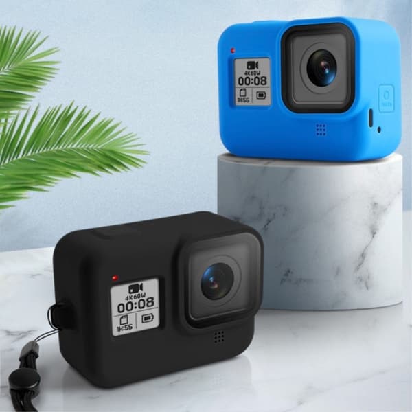 Gopro Hero 8 Svart Silikon Etui - Marineblå Blue