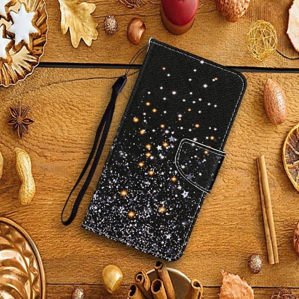 Wonderland Samsung Galaxy A22 4G Flippetui - Glittery Element Black
