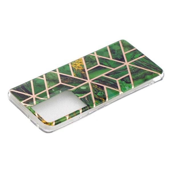 Marble Samsung Galaxy S21 Ultra etui - grøn Green