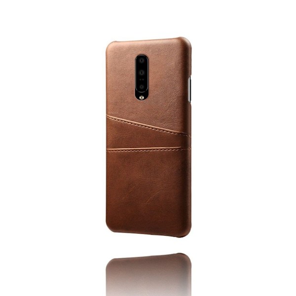 OnePlus 7 Pro läderfodral med dubbla kortplatser - Brun Brun