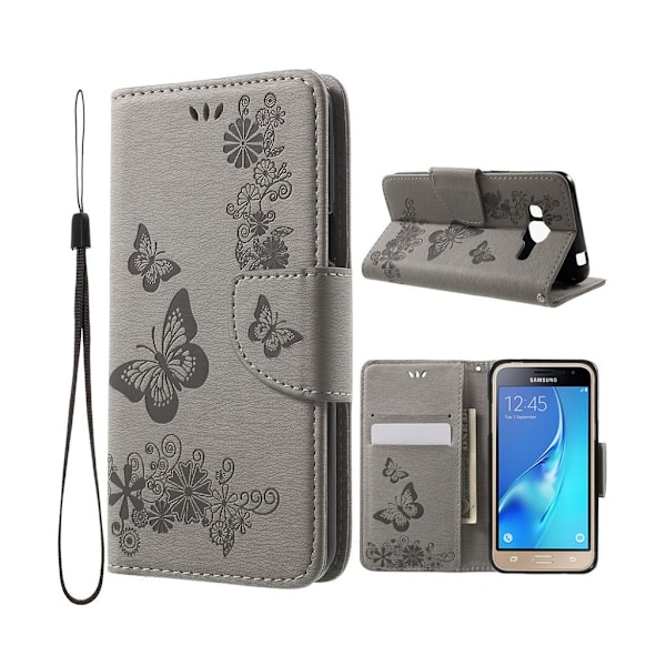 Moberg Samsung Galaxy J3 (2016) etui - Grå Silver grey