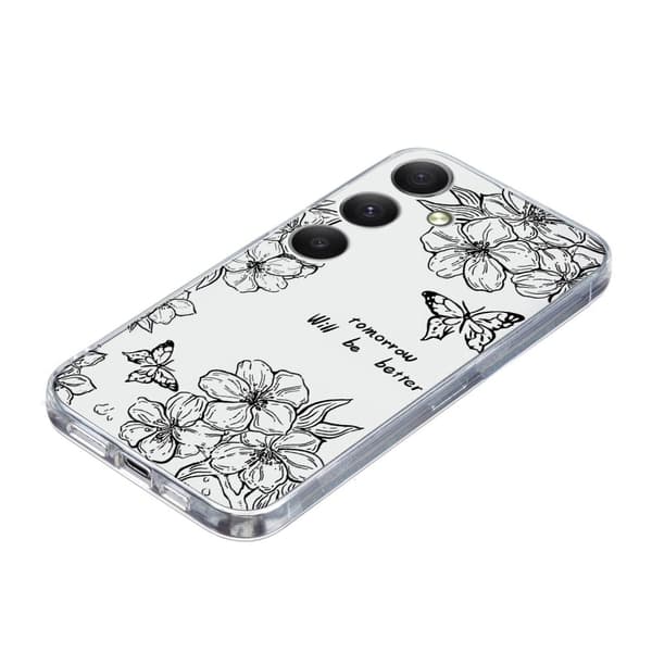 Vibe Samsung Galaxy A25 cover - Sommerfugleblomst Black