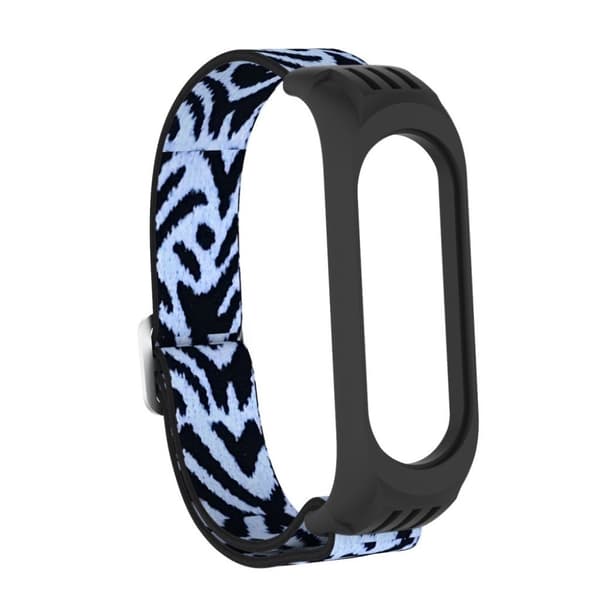 Xiaomi Mi Smart Band 6 / 5 nylon urrem - Blå / Leopard Blue