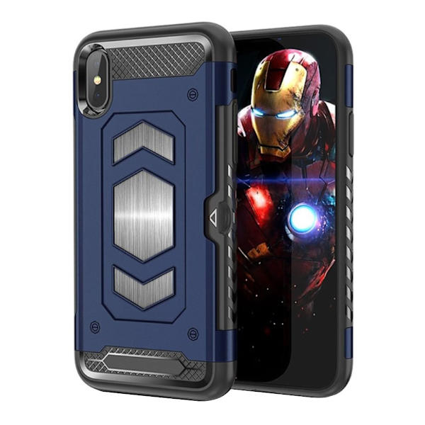 iPhone 9 Plus beskyttende cover af hybridmateriale - Blå Blue