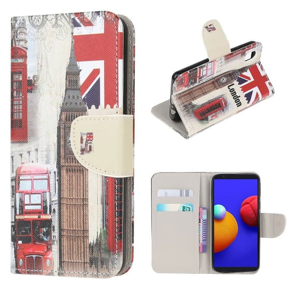 Wonderland Samsung Galaxy A01 Core Flippetui - London Elementer Multicolor