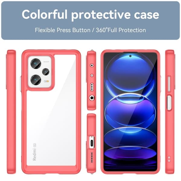 Xiaomi Redmi Note 12 Pro Plus älykäs akryylikansi - Punainen Red