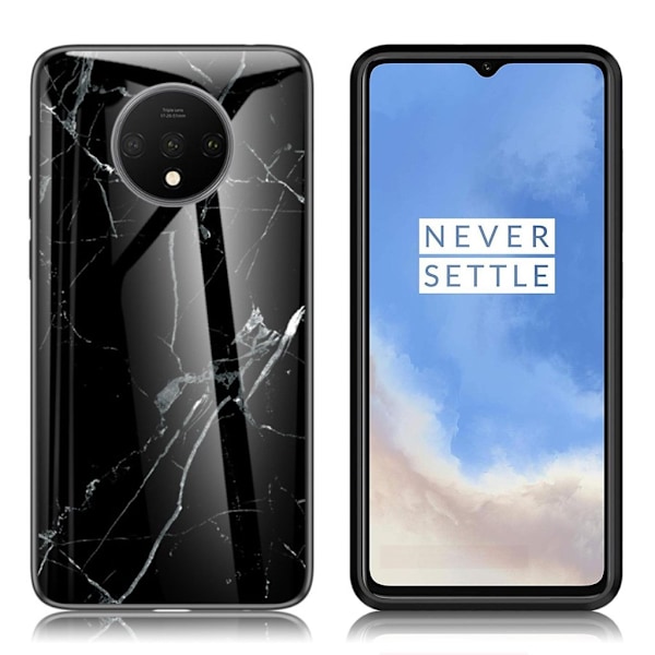 Fantasy Marmor OnePlus 7T skal - Svart Svart