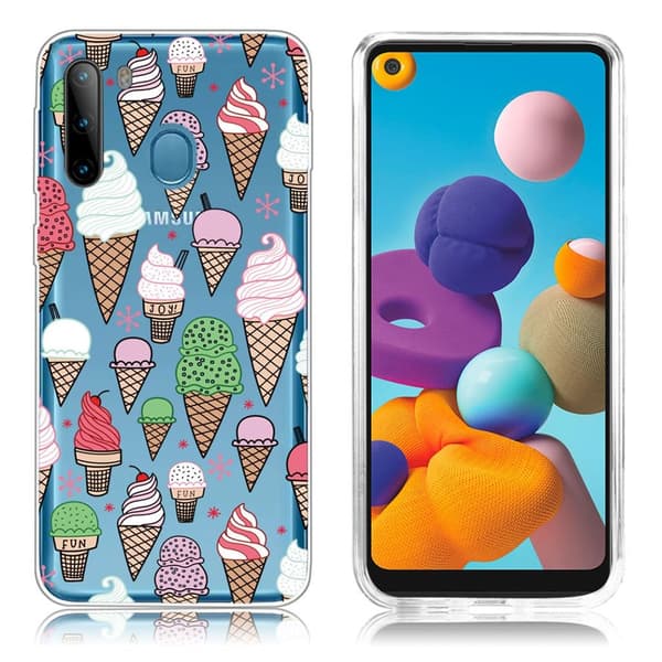 Deco Samsung Galaxy A21 skal - Färgglad Glass multifärg