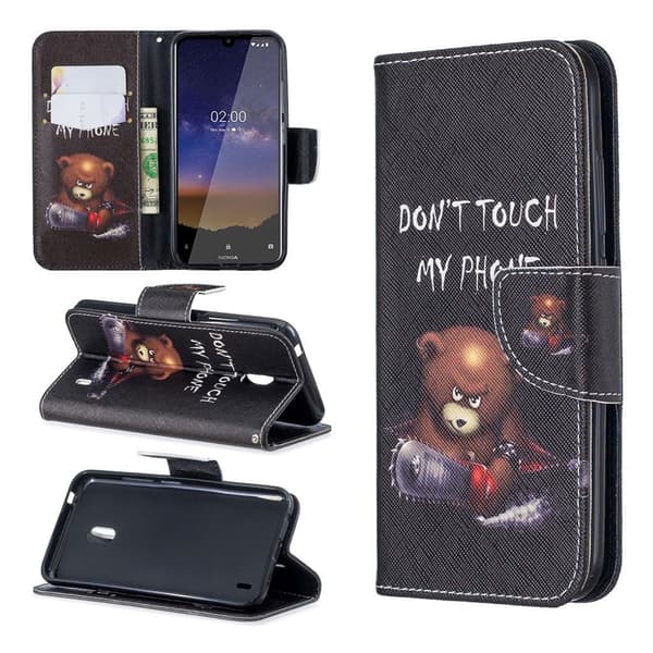 Wonderland Nokia 2.2 etui - Bjørn og Dens Advarelser Black