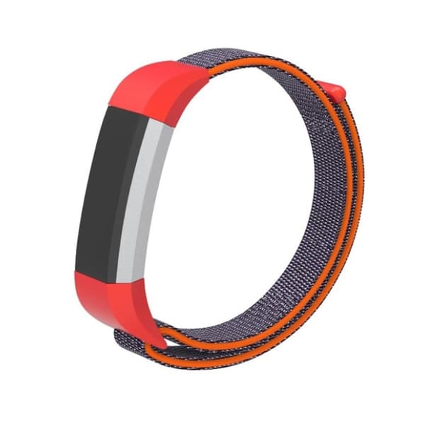 Fitbit Ace erstatnings urrem i nylon med velkro lukkefunktion - Orange/Blå Multicolor