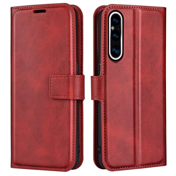 Læderetui med Pung til Sony Xperia 1 V - Rød Red