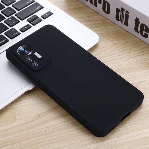 Matte Liquid Xiaomi 12 Lite silikone cover - Sort Black