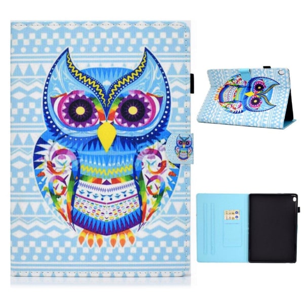 Lenovo Tab M10 cool pattern leather flip case - Owl Multicolor