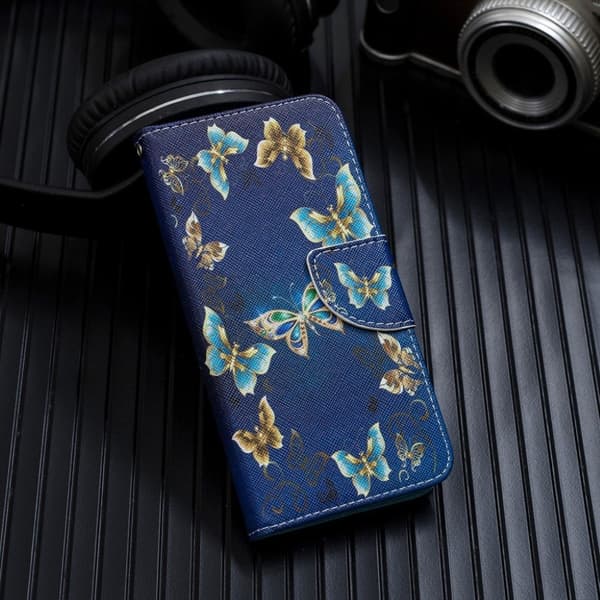 Wonderland Samsung Galaxy A60  etui - Blå Sommerfugle Blue