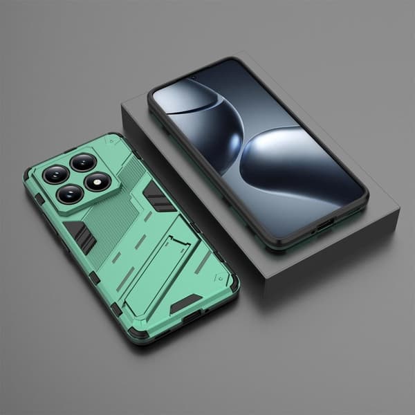 Støtsikkert hybriddeksel med et moderne preg for Xiaomi 14T Pro - Grønn Green