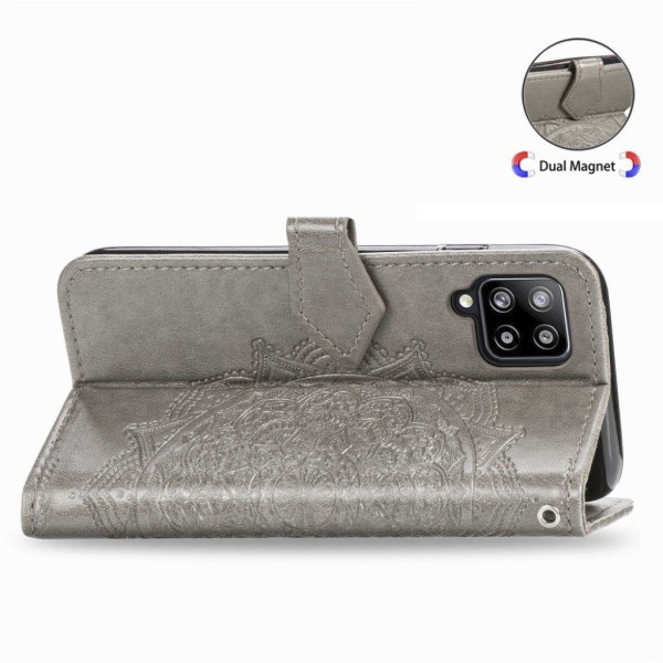 Mandala Samsung Galaxy A42 5G Flip Etui - Grå Silver grey