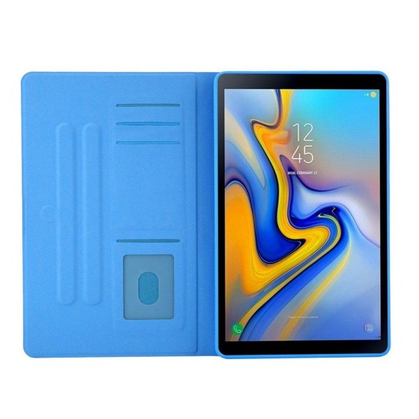 Elegantti kuvio nahkainen kotelo Samsung Galaxy Tab A7 10.4 (2020) - Ananas Blue