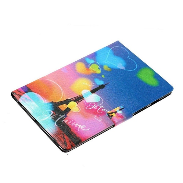 Samsung Galaxy Tab S7 cool mønster læder flip etui - eiffel tårnet Multicolor