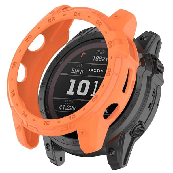 Garmin Tactix 7 AMOLED Edition Klockfodral ihålig flexibel ram med urtavla - Orange Orange