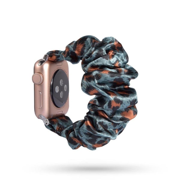 Apple Watch Series 5 44mm cool stof Mønster urrem - Celadon Grøn Leopard Green