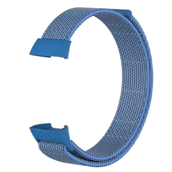 Fitbit Charge 3 nylonrem med velcro - blå Blue
